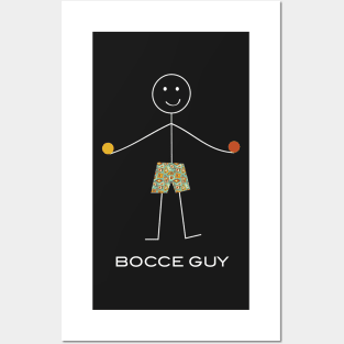 Funny Bocce Ball Guy Posters and Art